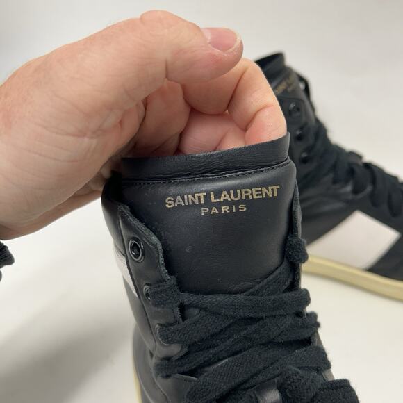 YSL Saint Laurent Paris Hi-Top SL10H Sneakers “Black White” main image 7